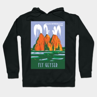 WPA Poster of Fly Ranch Geyser at Hualapai Geothermal Flats, Washoe County, Nevada Hoodie